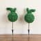 2ft. UV Resistant Artificial Easter Bunny Boxwood Topiary with Integrated Ground Stake (Indoor/Outdoor) - Set of 2